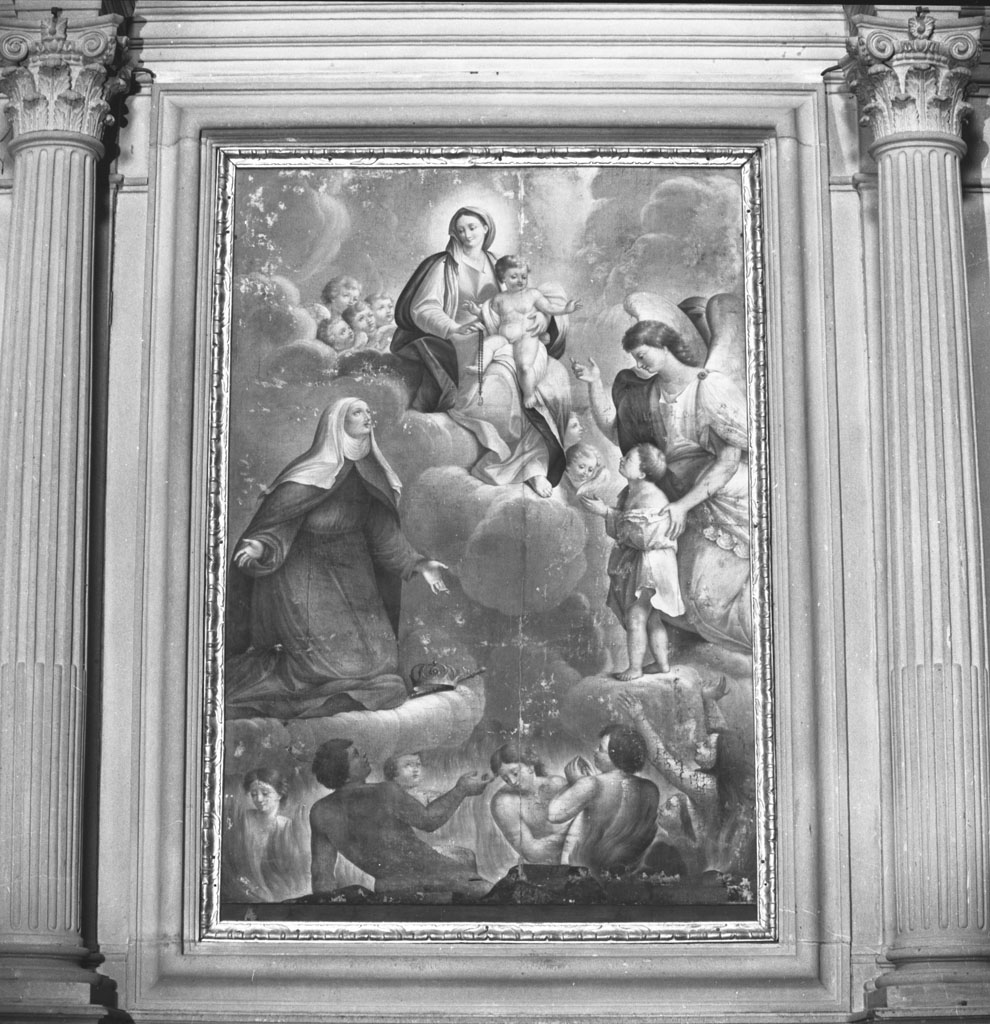 Madonna con Bambino e altri personaggi (dipinto) di Colombati Giacinto (sec. XIX)