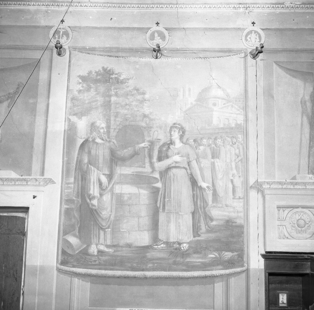 Cristo e la samaritana al pozzo (dipinto) di Righi Giuseppe (attribuito) (inizio sec. XIX)