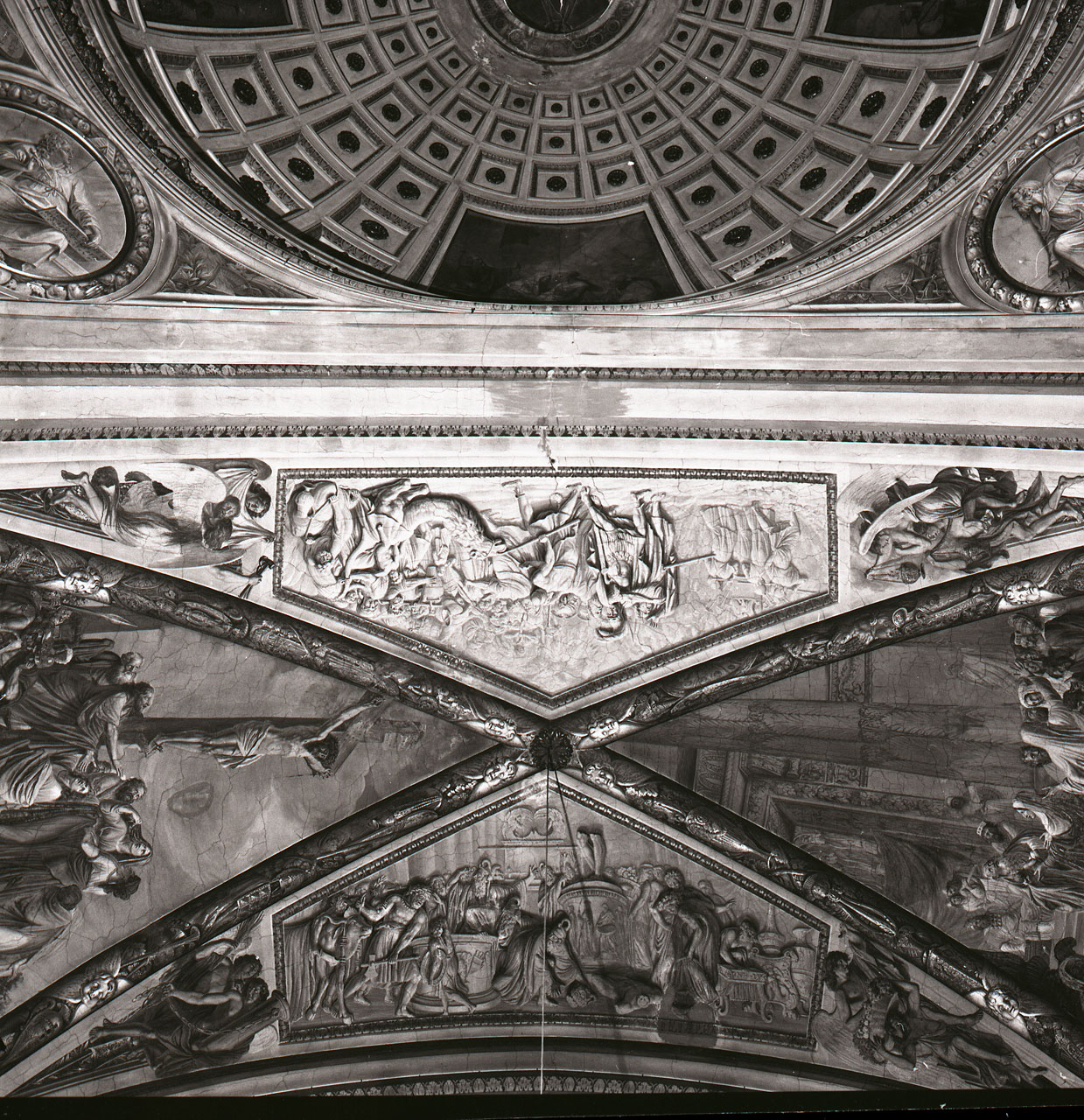 trasportato dell'Arca dell'alleanza nel tempio di Salomone (dipinto, ciclo) di Ademollo Luigi (attribuito) (sec. XIX)