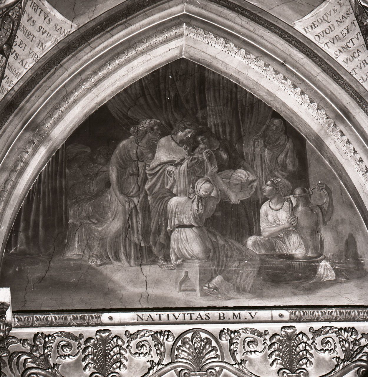 natività della Vergine Maria (dipinto, ciclo) di Ademollo Luigi (attribuito) (sec. XIX)