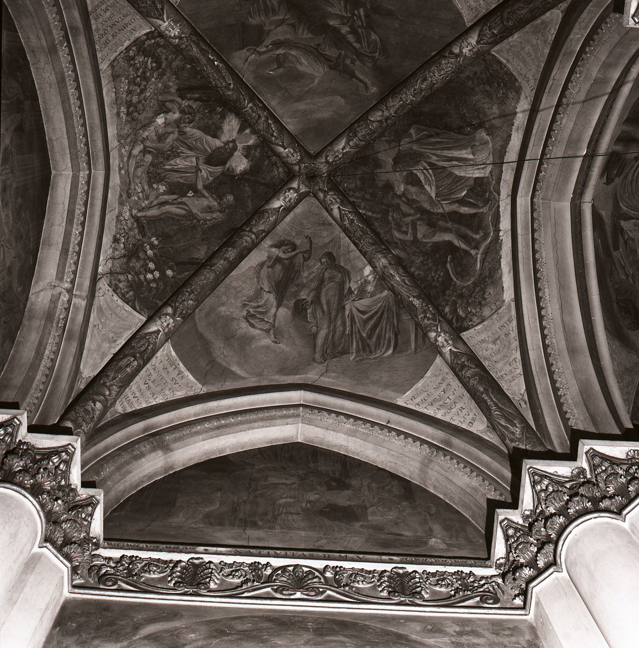 apparizione in sogno a Giuseppe dell'angelo che lo esorta a tornare a casa (dipinto, ciclo) di Ademollo Luigi (attribuito) (sec. XIX)