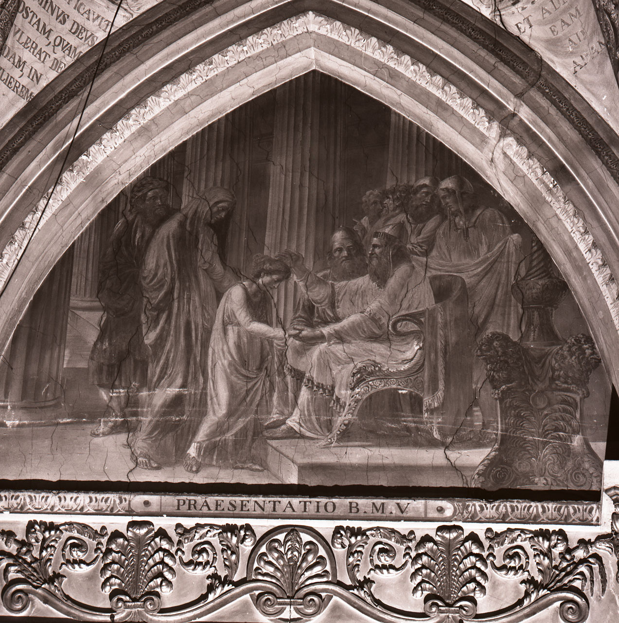 presentazione di Maria Vergine al tempio (dipinto, ciclo) di Ademollo Luigi (attribuito) (sec. XIX)