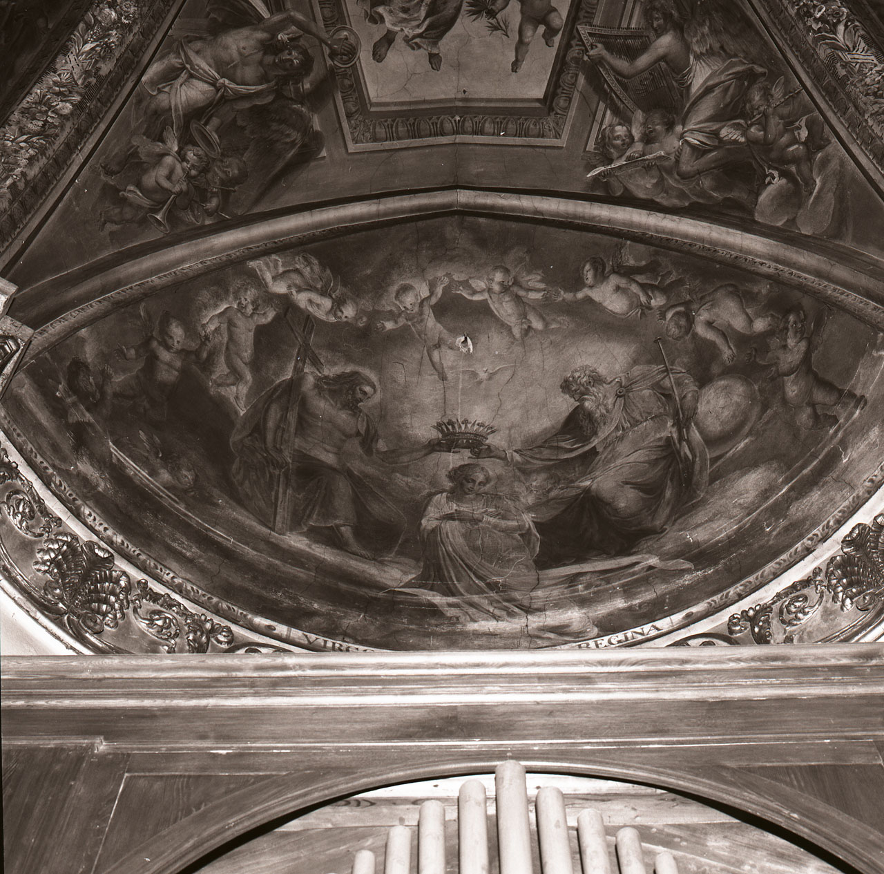 incoronazione di Maria Vergine (dipinto, ciclo) di Catani Luigi (attribuito) (sec. XIX)