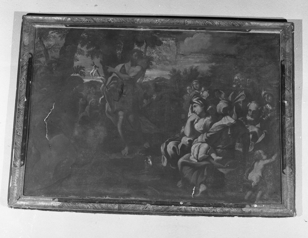 San Giovanni Battista predica nel deserto (dipinto) - ambito toscano (fine sec. XVII)