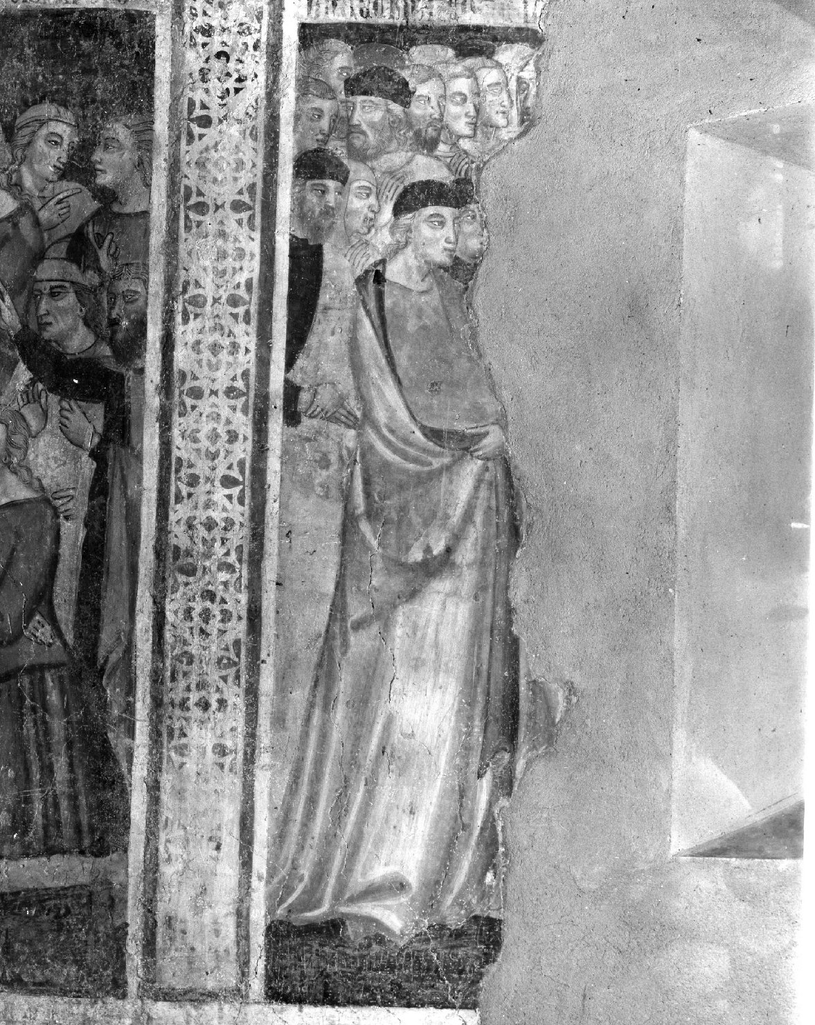figure maschili (dipinto, frammento) - ambito giottesco (sec. XIV)