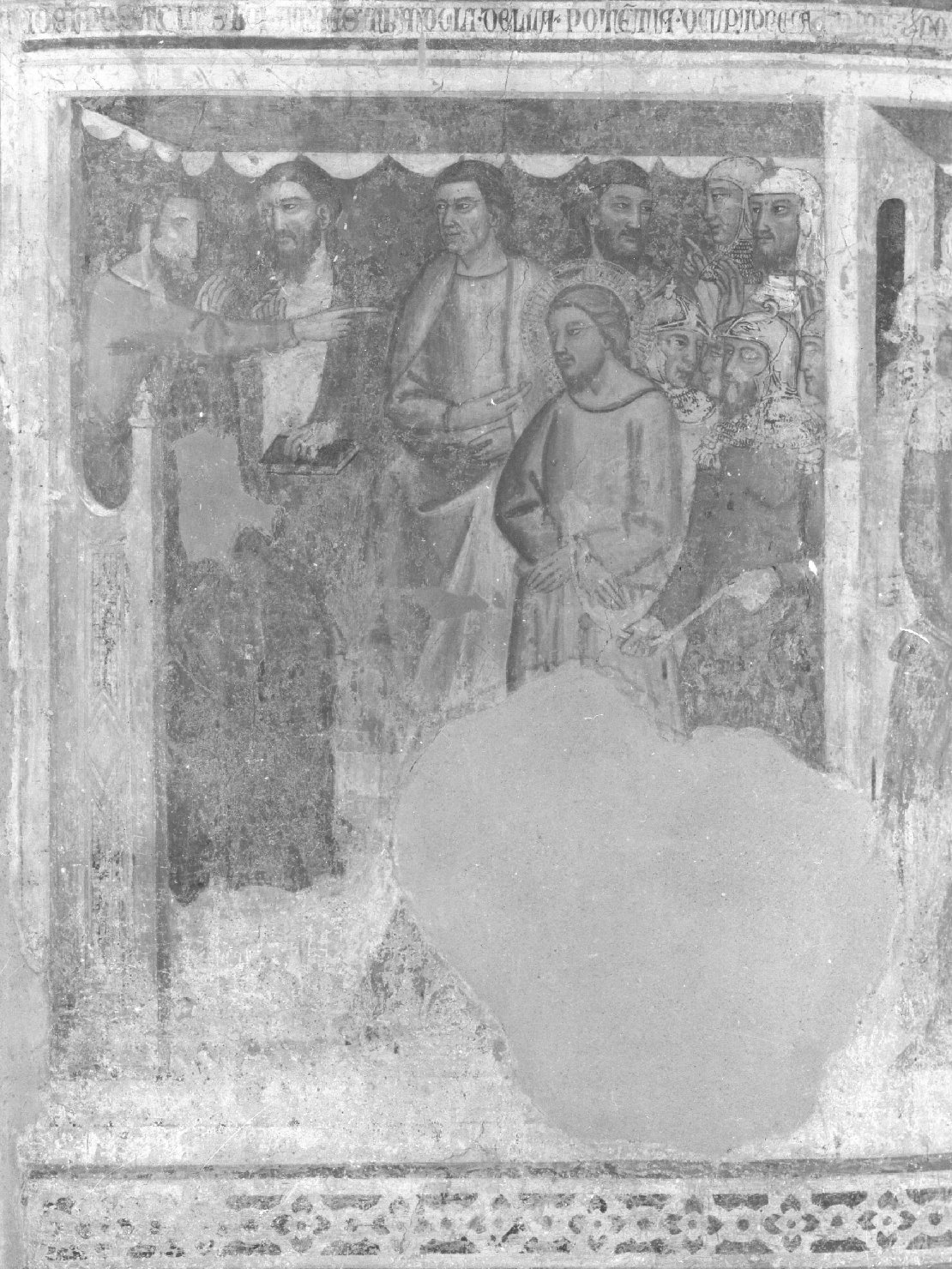 Cristo davanti a Caifa (dipinto, ciclo) - ambito giottesco (sec. XIV)