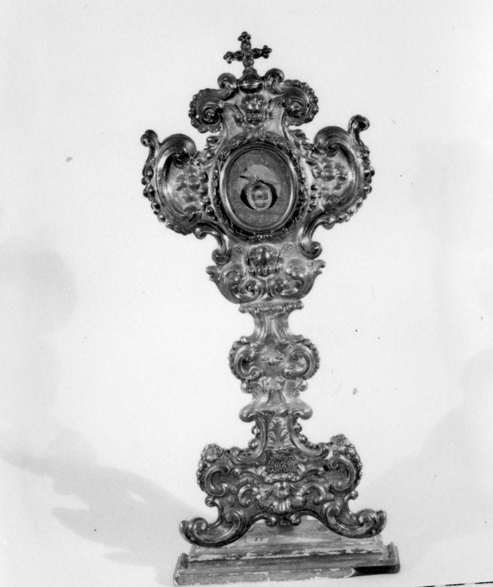 reliquiario - a ostensorio - bottega fiorentina (sec. XVIII)