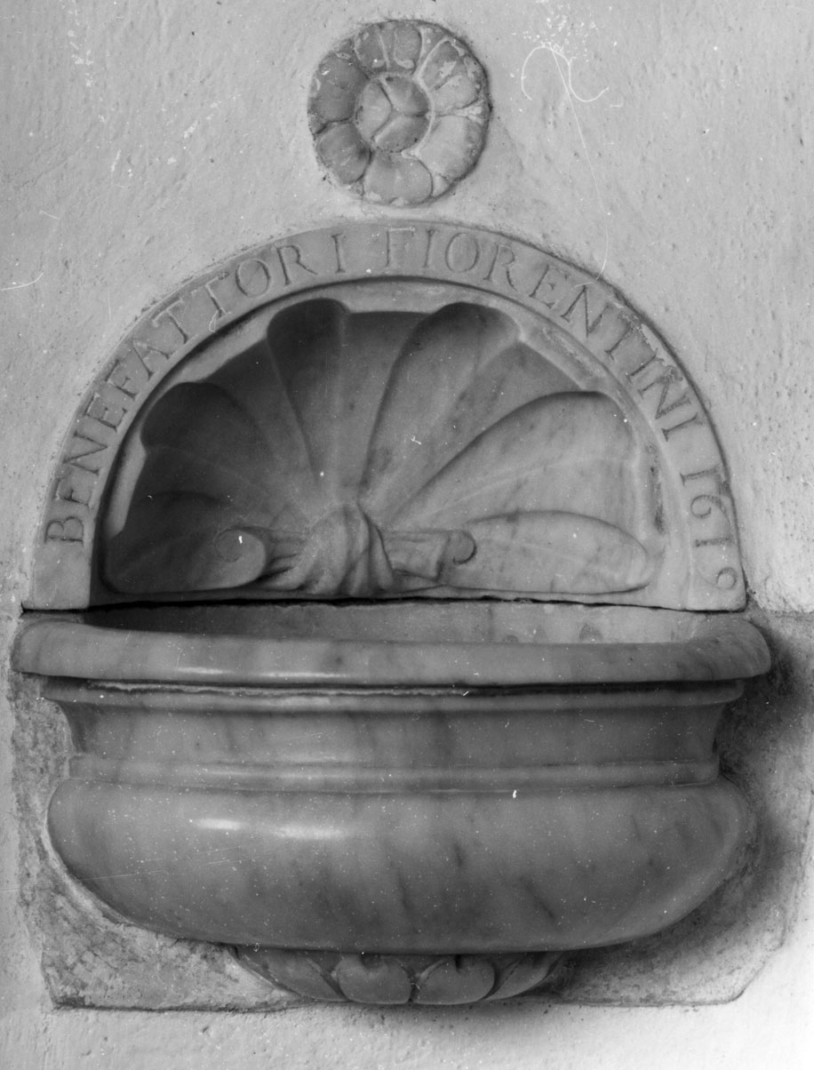 acquasantiera - bottega toscana (primo quarto sec. XVII)