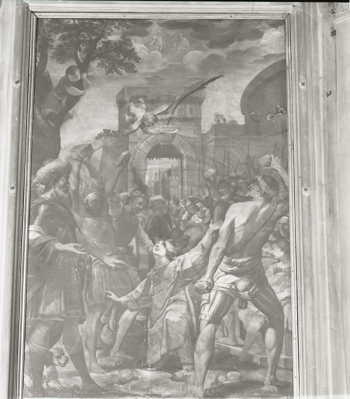 lapidazione di Santo Stefano (dipinto) di Barbatelli Bernardino detto Poccetti (scuola) (inizio sec. XVII)