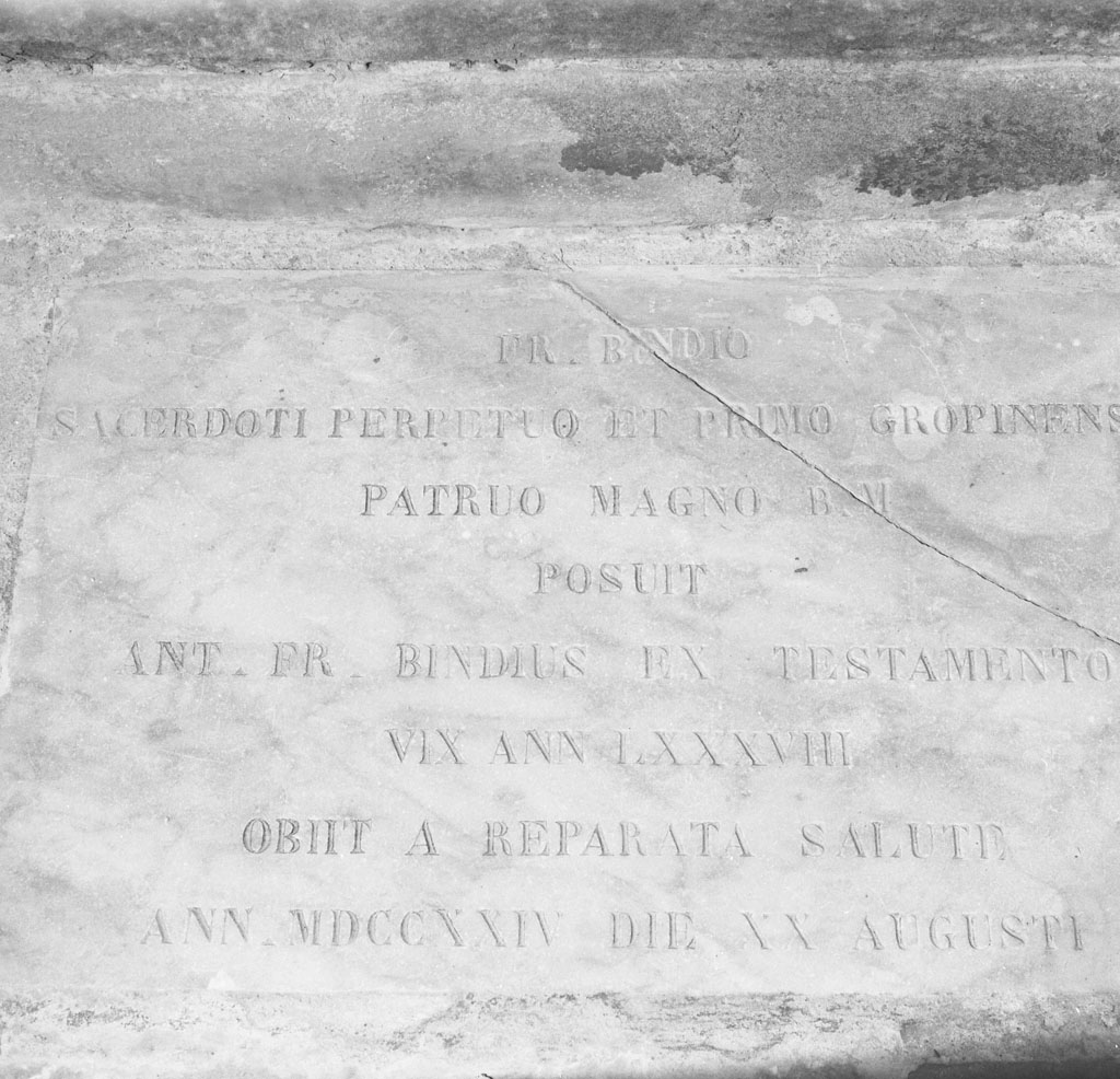 lapide - bottega toscana (sec. XVIII)