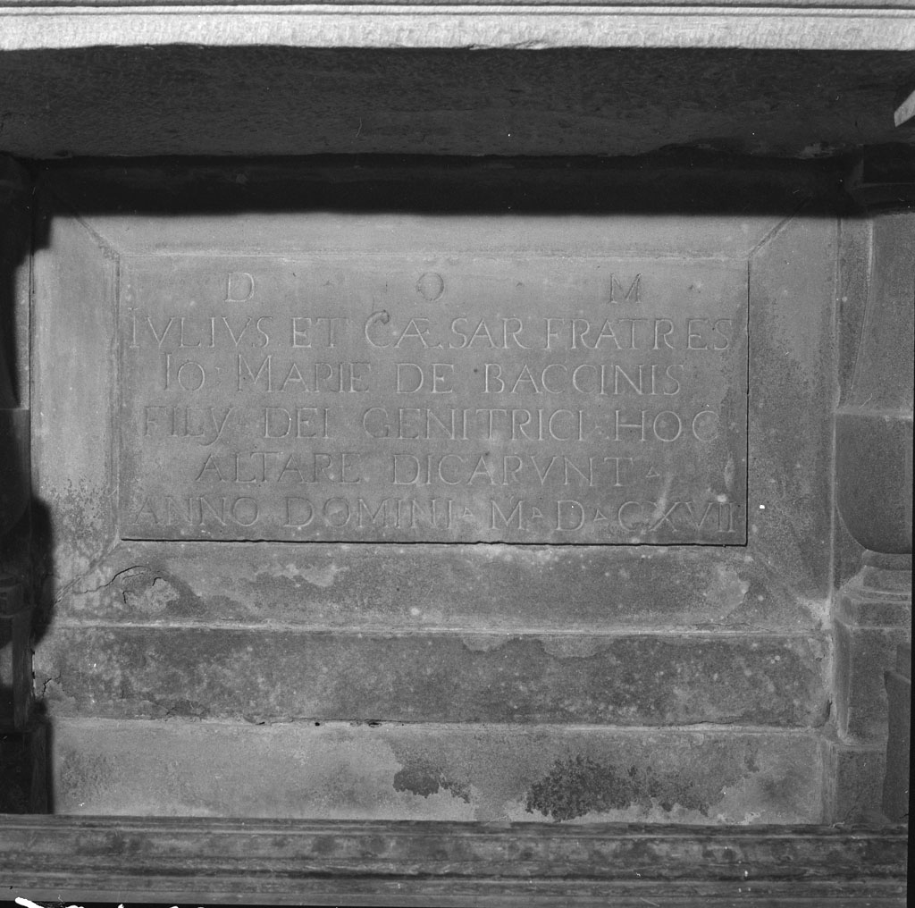 lapide - bottega toscana (primo quarto sec. XVII)