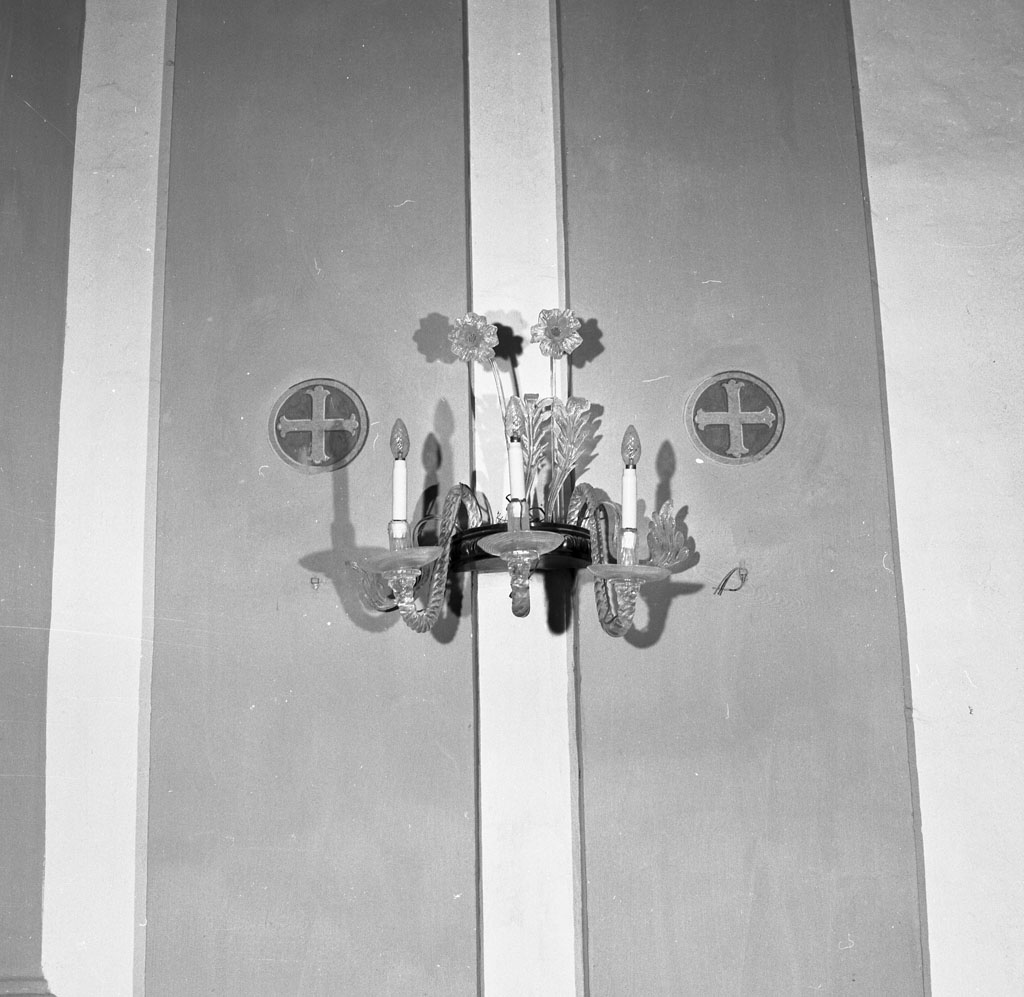 candeliere da parete, serie - bottega muranese (prima metà sec. XIX)