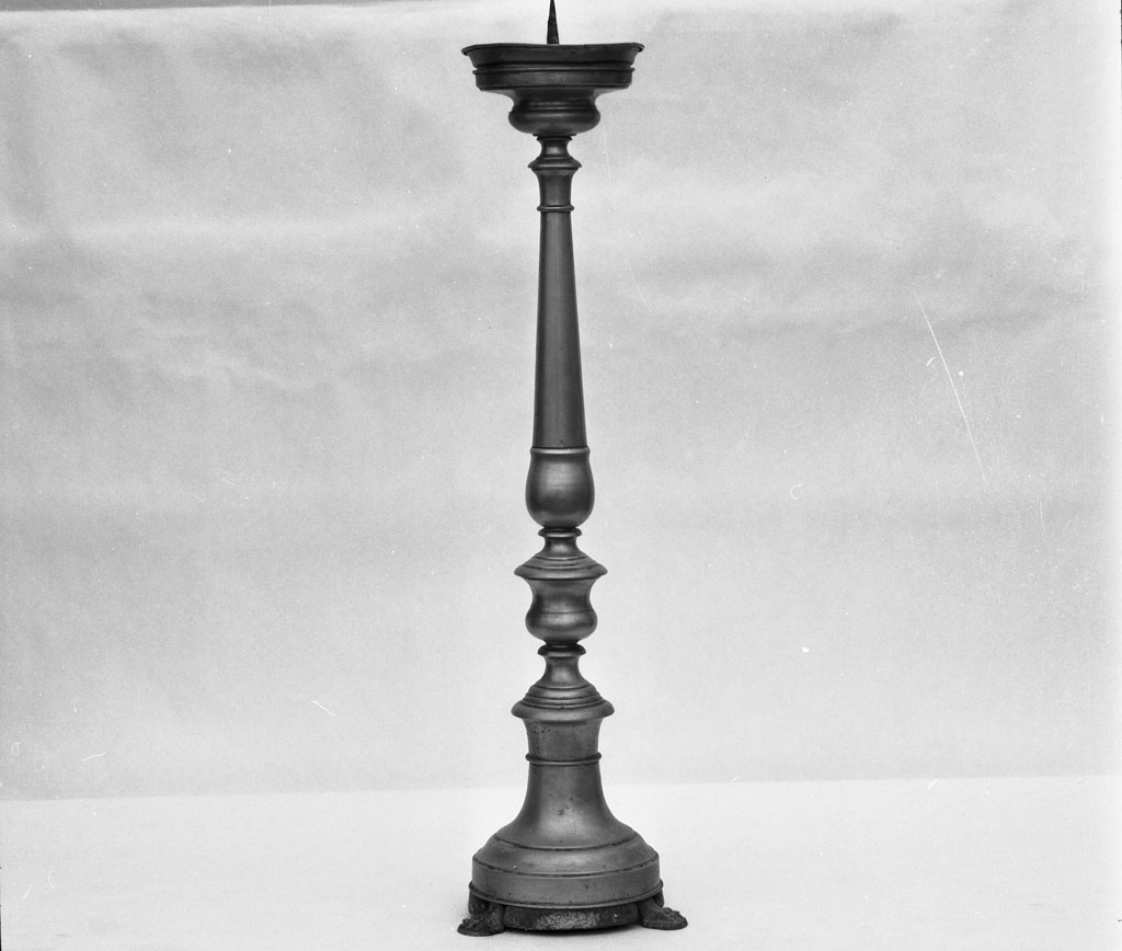 candeliere d'altare, serie - bottega toscana (fine sec. XVIII)