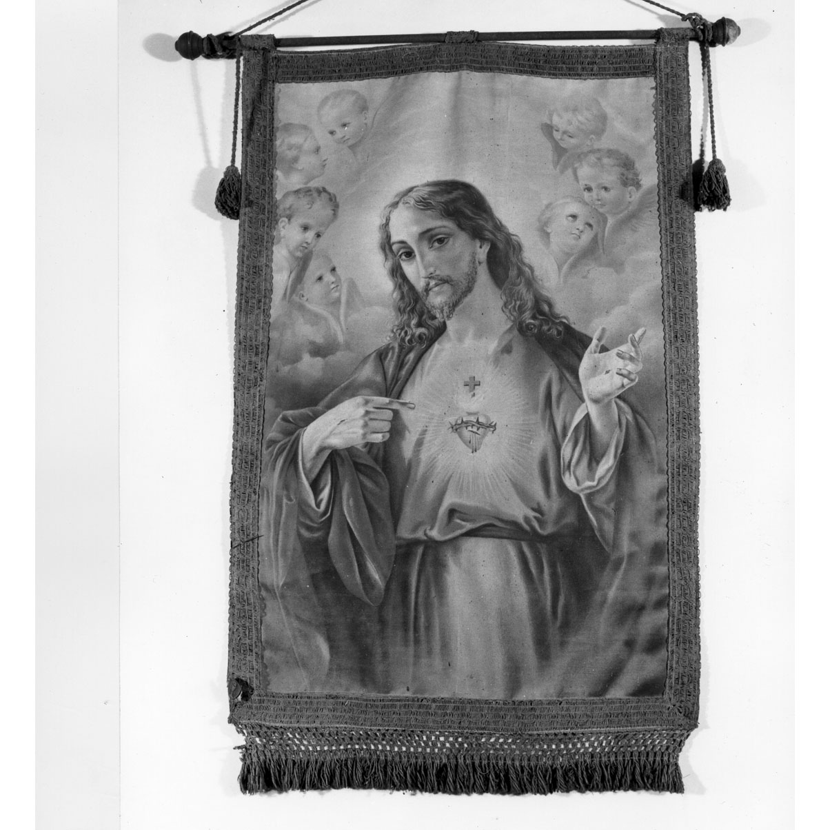 Sacro Cuore di Gesù (stendardo processionale) - manifattura toscana (fine sec. XIX)