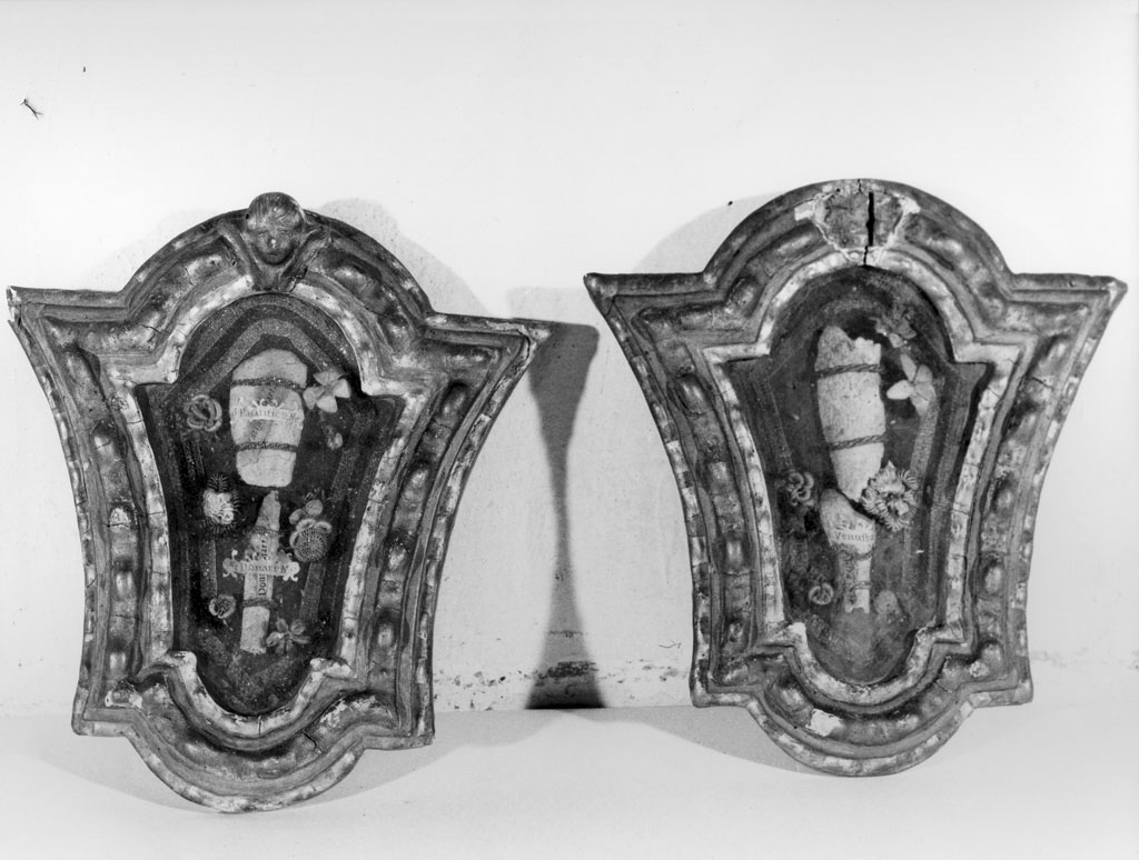 reliquiario, serie - bottega toscana (seconda metà sec. XIX)