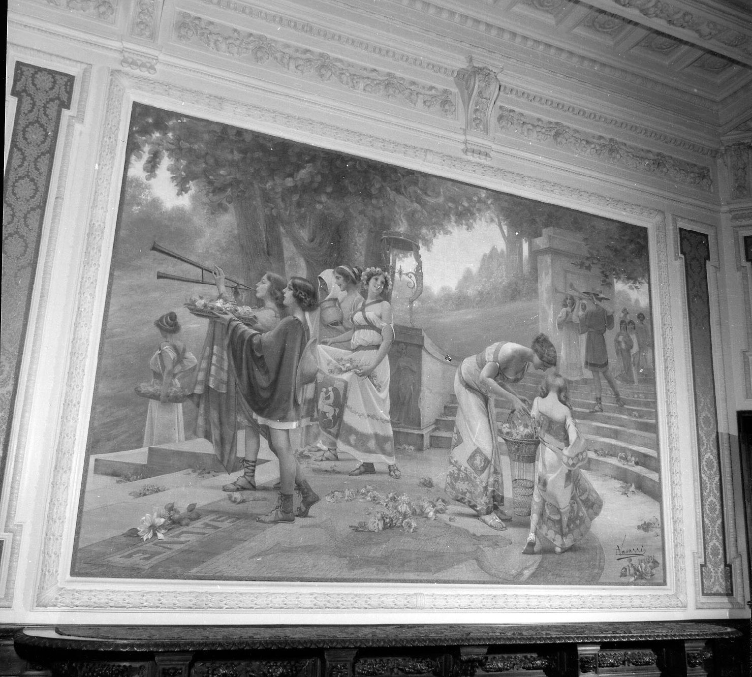 cornice a impostazione architettonica di dipinto, serie di Fini Alfredo (prima metà sec. XX)