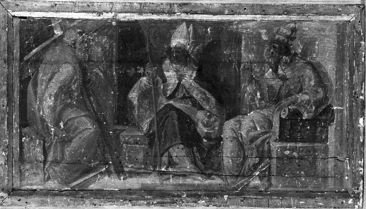 Santi (dipinto, frammento) - ambito aretino (seconda metà sec. XVI)