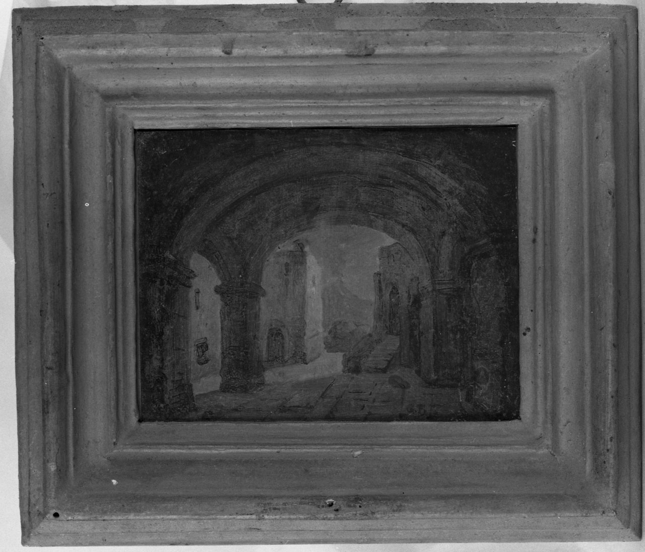veduta di città (dipinto) - ambito aretino (fine sec. XVIII)
