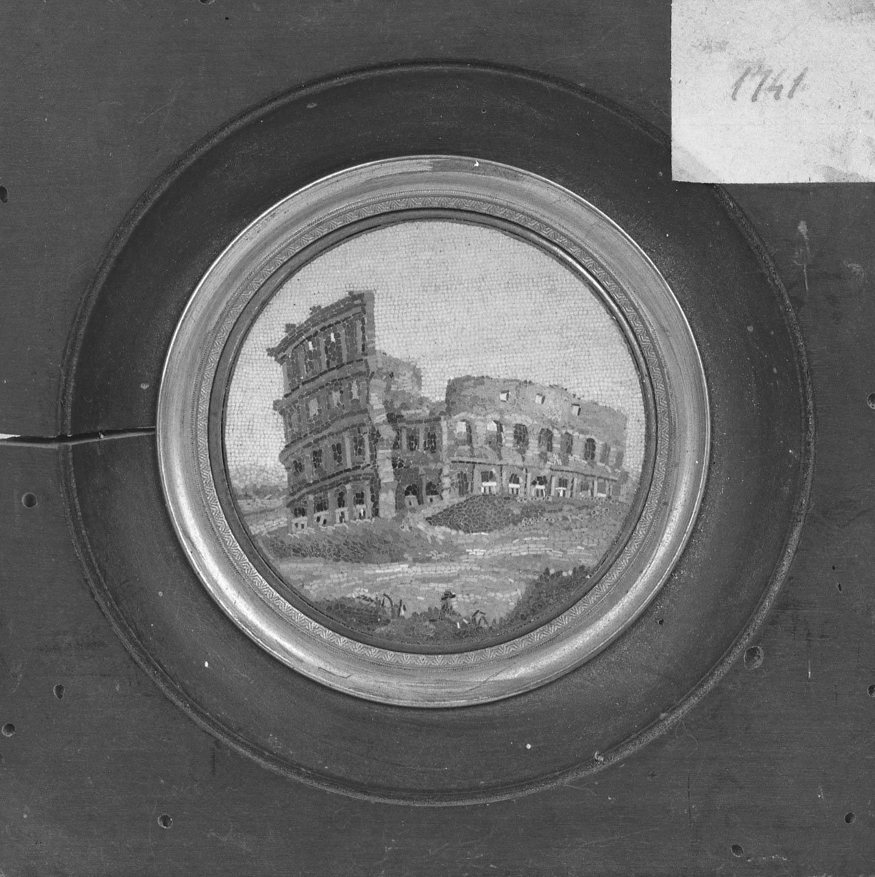 veduta di Roma (decorazione musiva) - ambito romano (seconda metà sec. XIX)