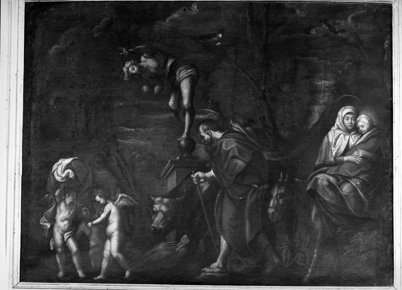 fuga in Egitto (dipinto) di Santini Bernardino (primo quarto sec. XVII)