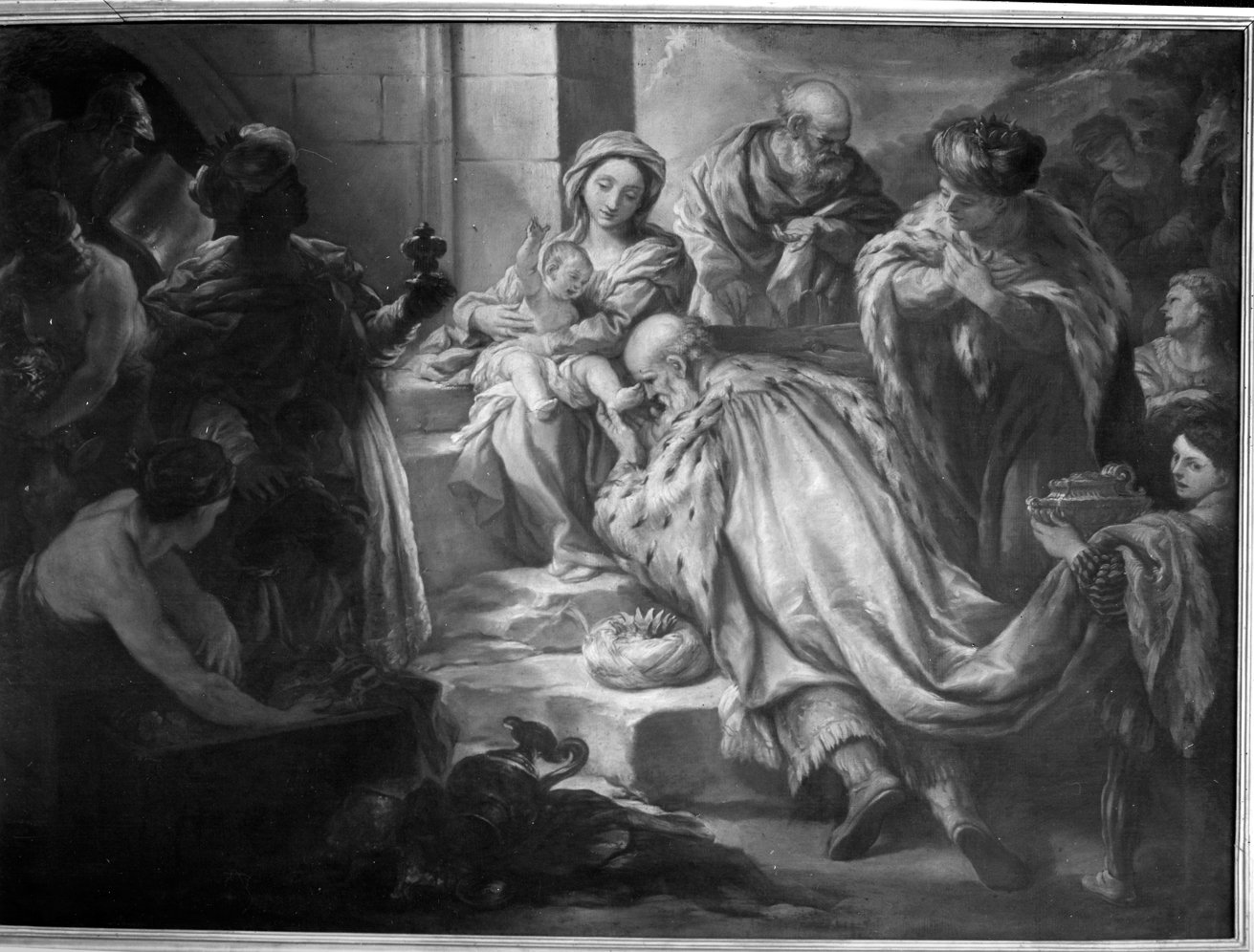 adorazione dei Re Magi (dipinto) di Del Pace Ranieri (primo quarto sec. XVIII)