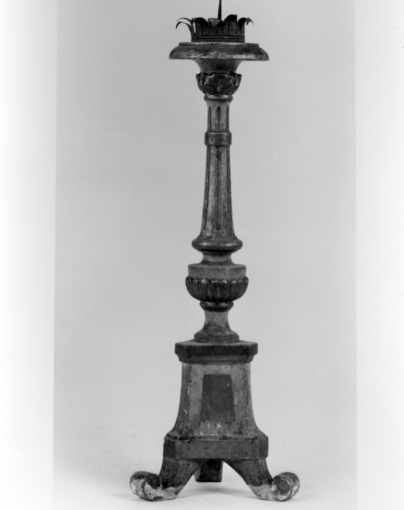 candeliere d'altare, serie - bottega toscana (prima metà sec. XIX)