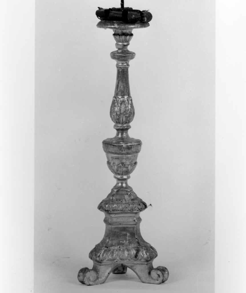 candeliere d'altare, serie - bottega toscana (prima metà sec. XIX)