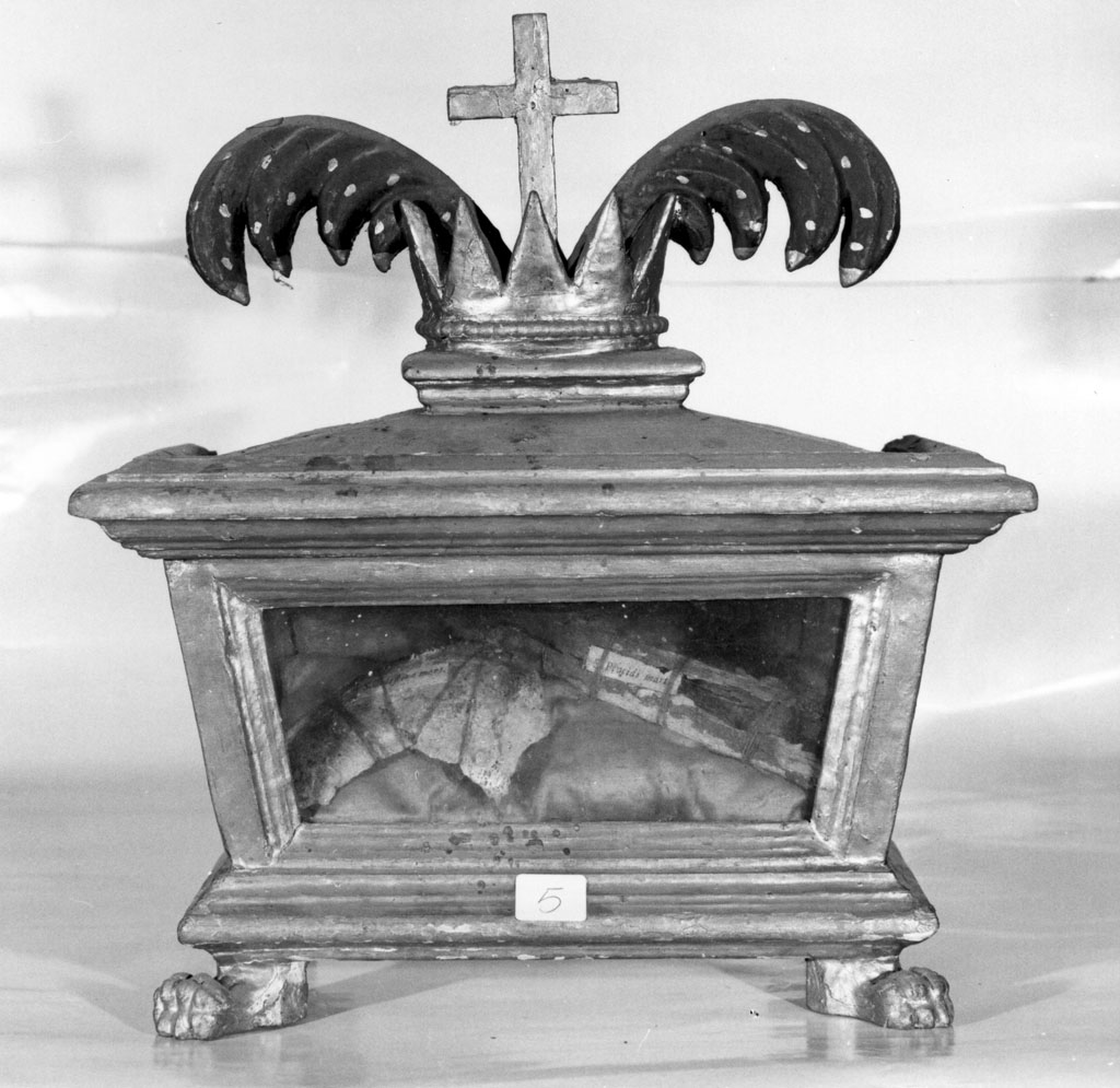 reliquiario a teca - a urna, serie - bottega toscana (fine sec. XVIII)