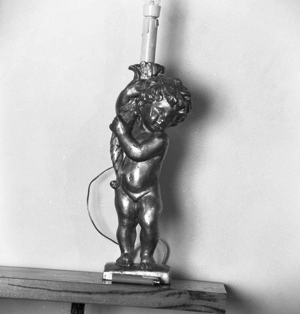 statuetta portacandelabro, serie - bottega toscana (sec. XVIII)