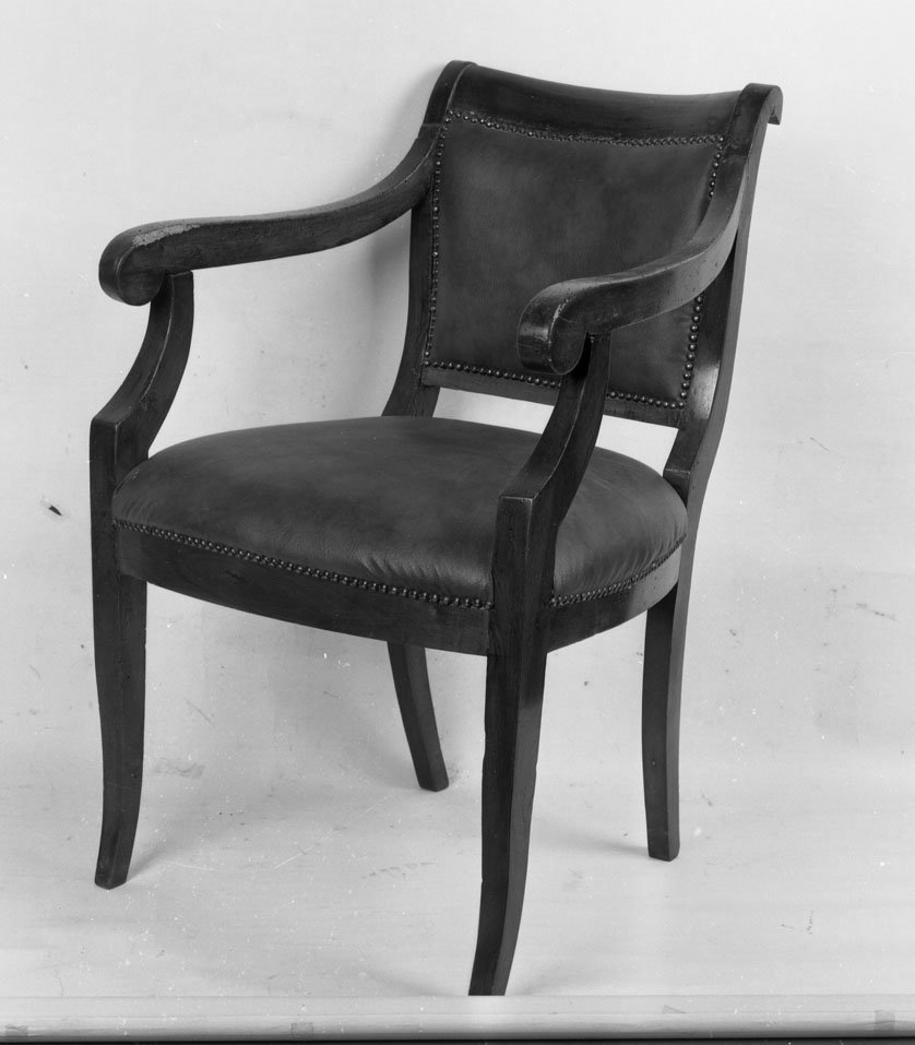 sedia - a braccioli - bottega toscana (fine/inizio secc. XVIII/ XIX)