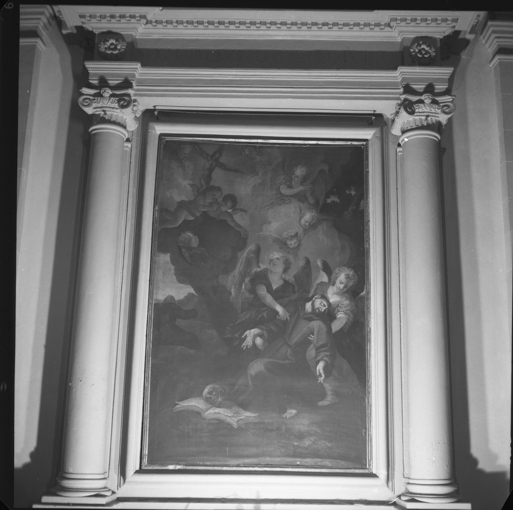 San Francesco d'Assisi riceve le stimmate (dipinto) - bottega toscana (prima metà sec. XVIII)