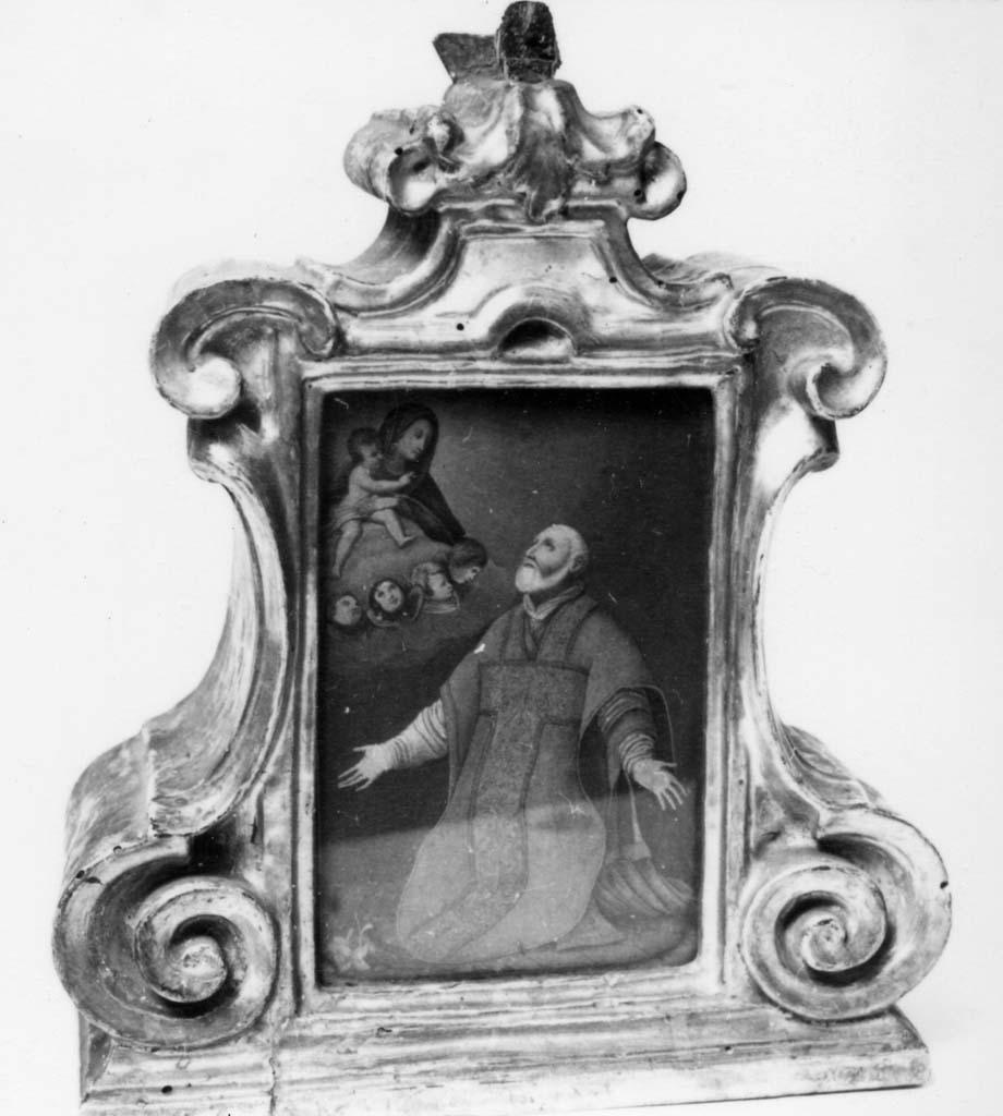 San Filippo Neri ha la visione della Madonna con Bambino (dipinto) - ambito italiano (sec. XVIII)