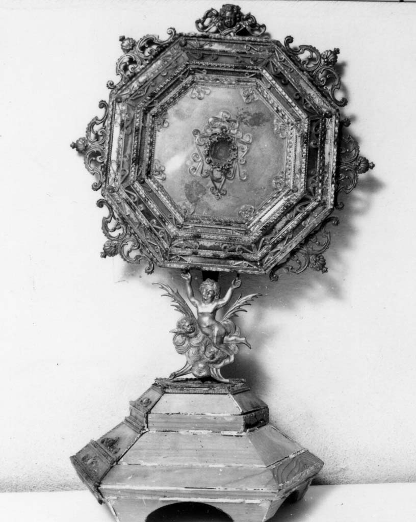 reliquiario a teca - a urna - bottega italiana (sec. XIX)