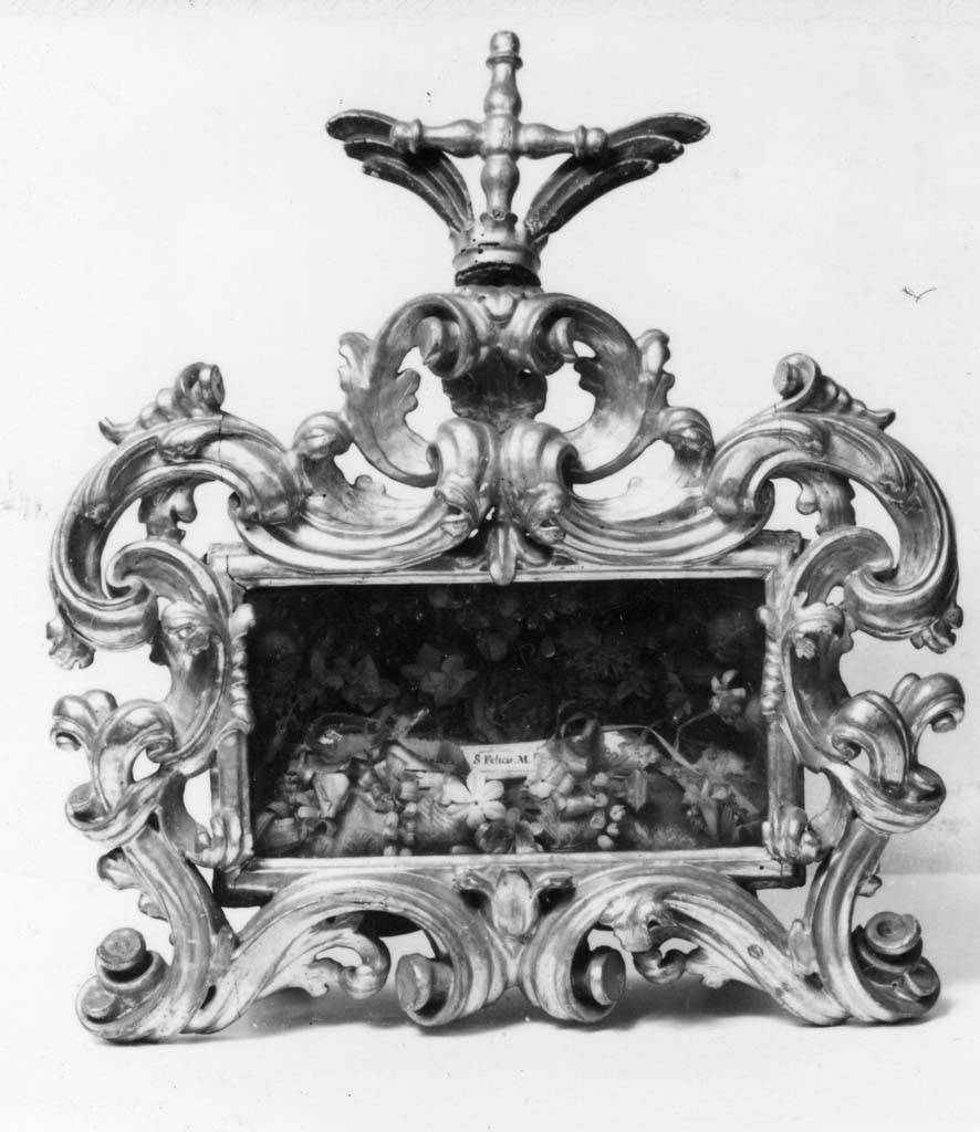 reliquiario a teca - a urna - bottega toscana (sec. XVIII)