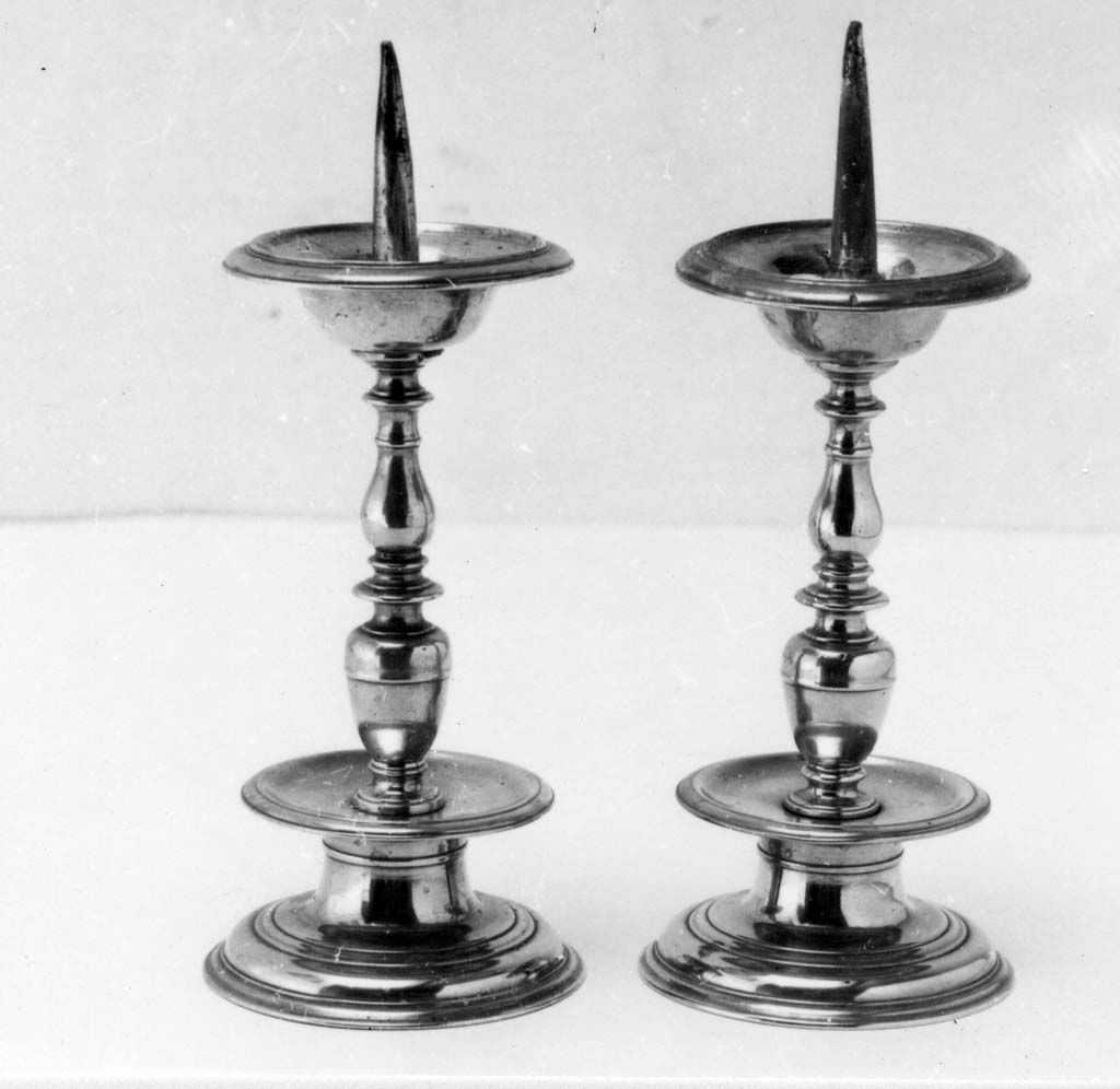 candeliere, serie - bottega italiana (metà sec. XVII)