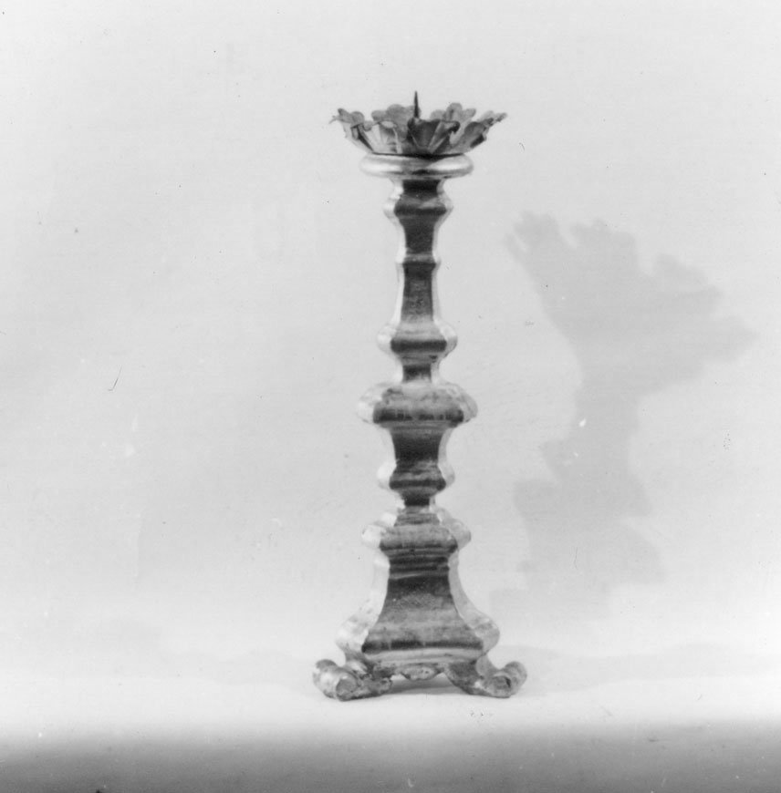 candeliere, serie - bottega toscana (metà sec. XVIII)