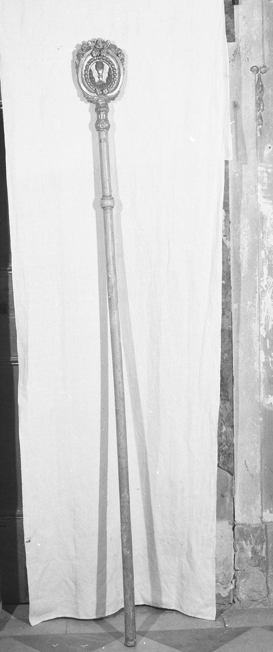 mazza processionale, serie - bottega aretina (fine/inizio secc. XVIII/ XIX)