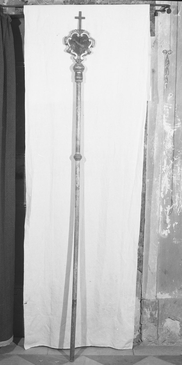 mazza processionale - bottega aretina (fine/inizio secc. XVIII/ XIX)