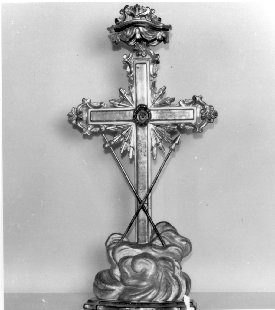 reliquiario - a croce - bottega toscana (sec. XIX)