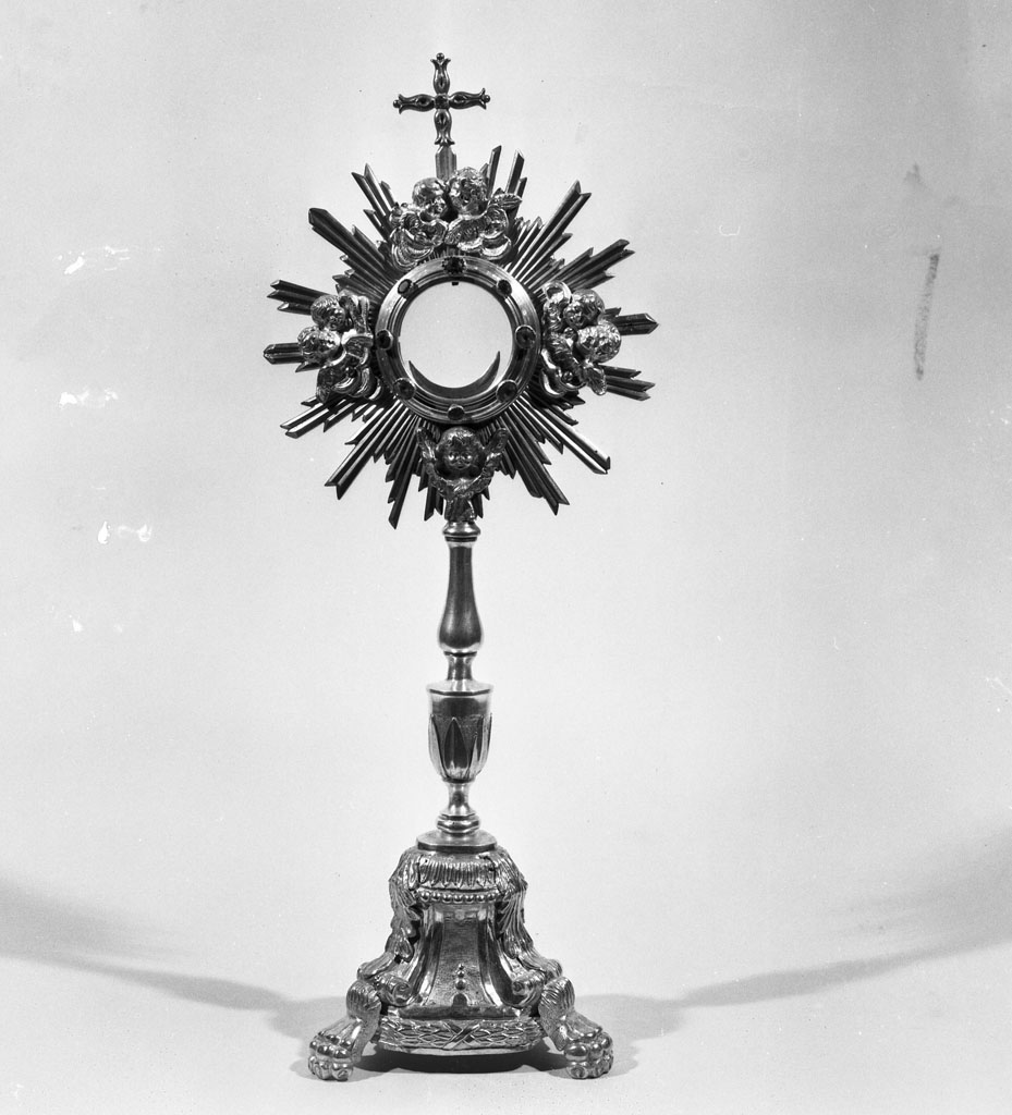 ostensorio - a raggiera, opera isolata - bottega toscana (sec. XIX)