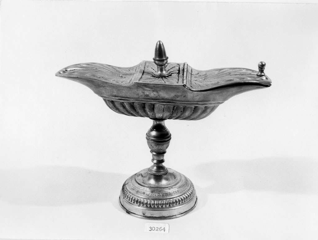 navicella portaincenso - a doppia valva, opera isolata - bottega toscana (sec. XIX)