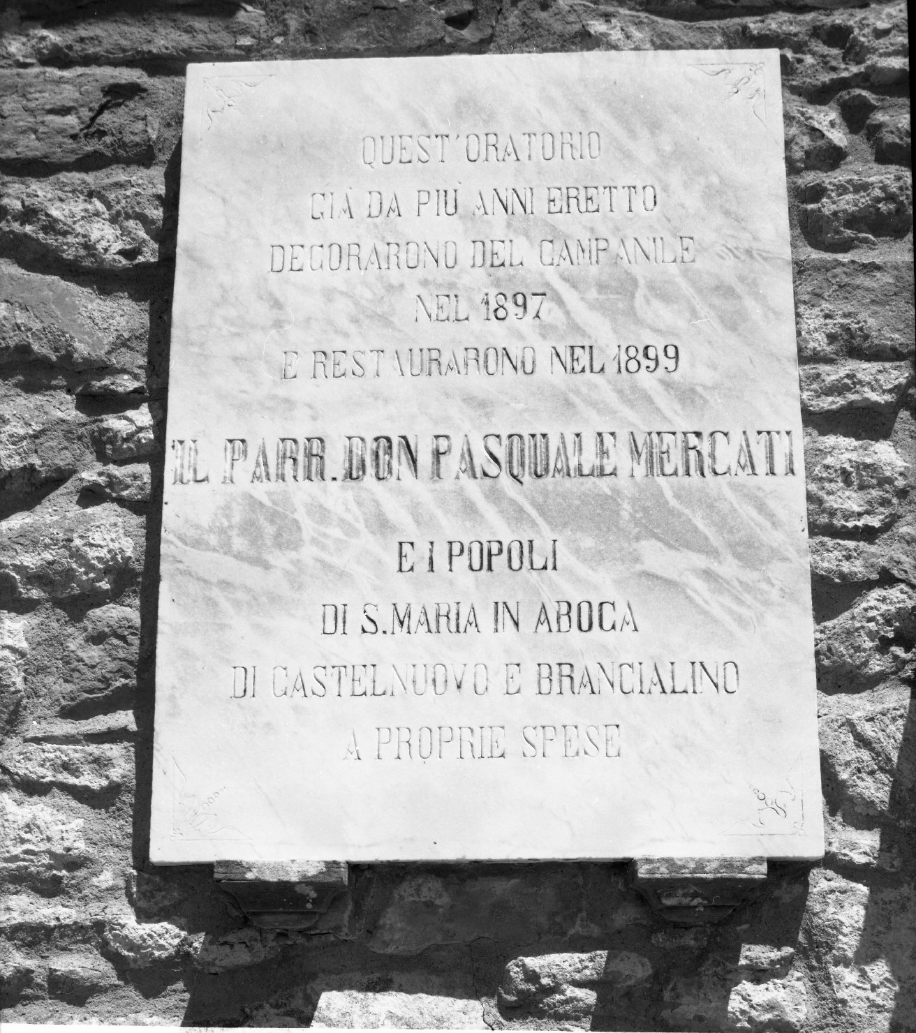 lapide commemorativa - produzione toscana (sec. XIX)