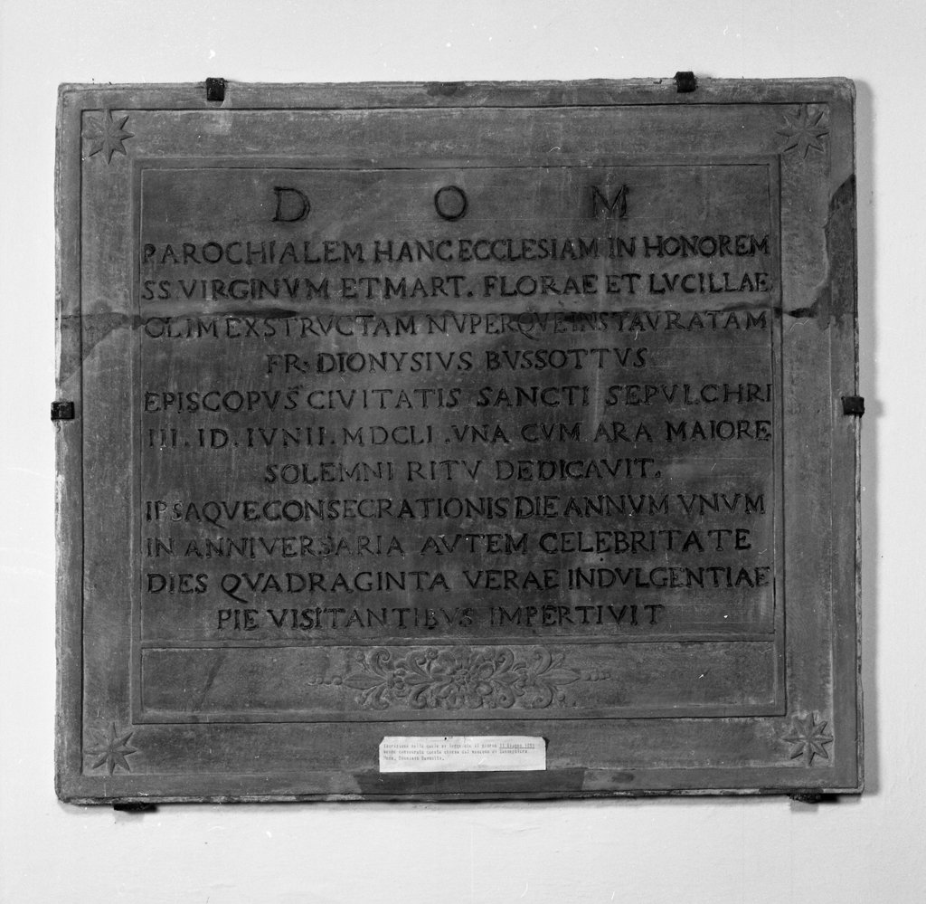 lapide - bottega toscana (sec. XVII)