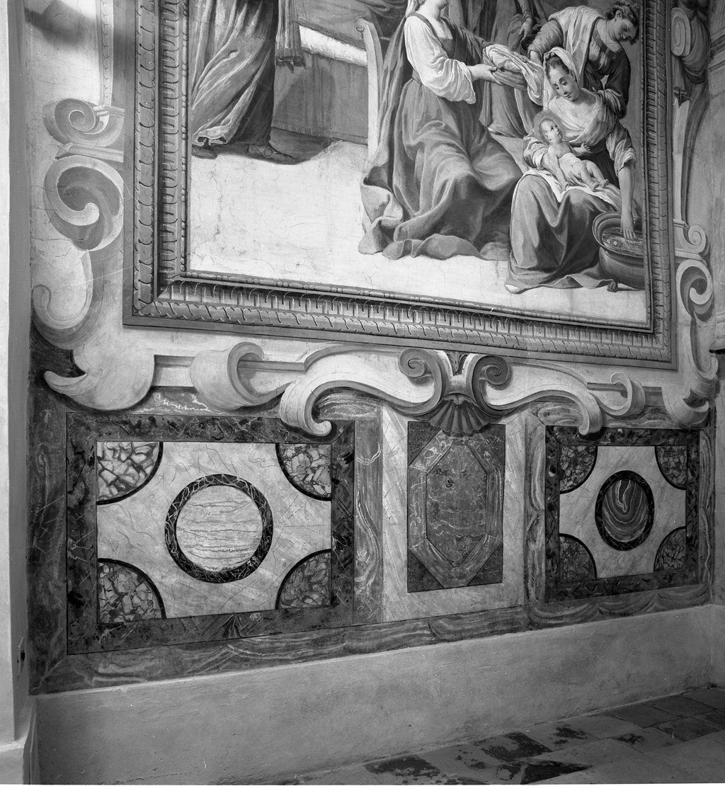 presentazione di Maria Vergine al tempio (dipinto, elemento d'insieme) - ambito italiano (sec. XVII)