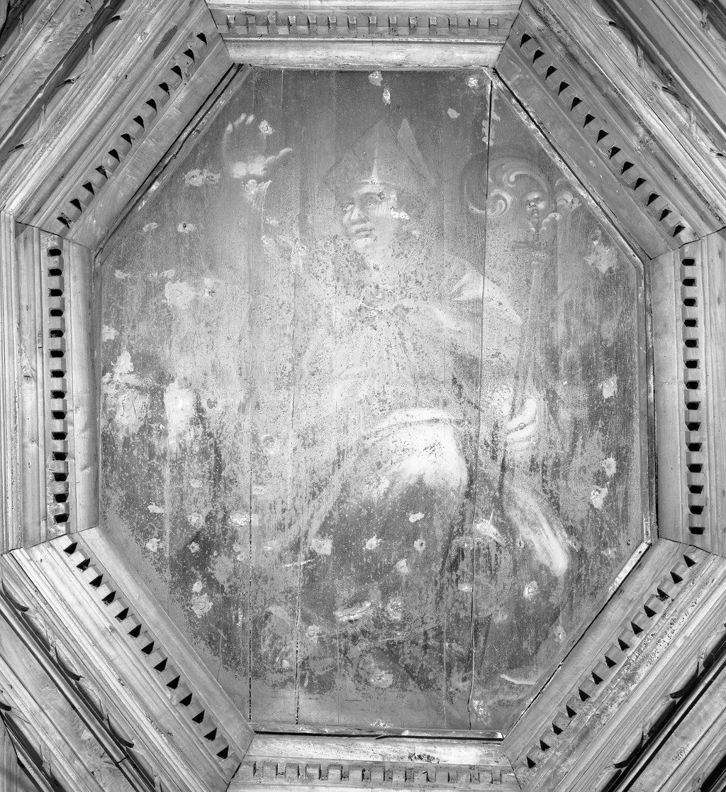 Santo vescovo (dipinto, elemento d'insieme) - ambito toscano (prima metà sec. XVII)