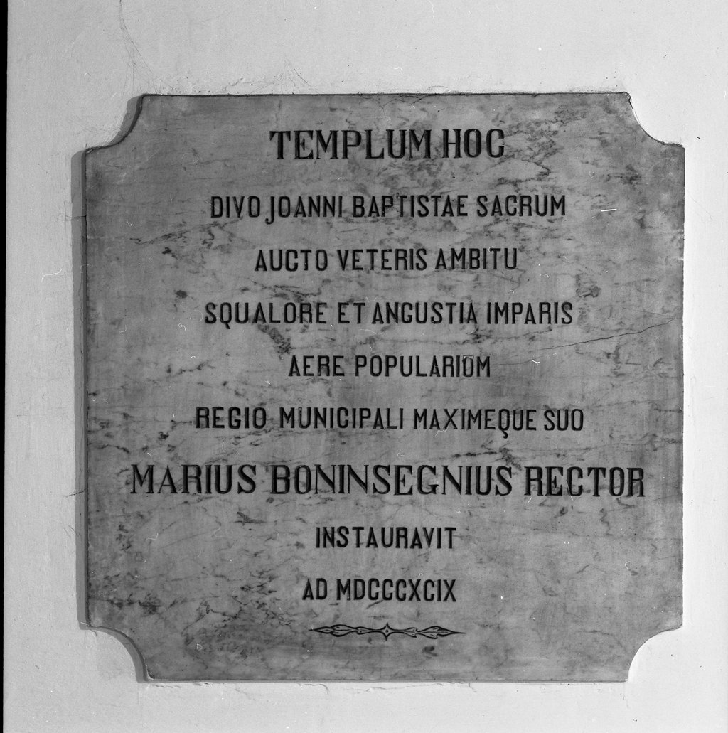 lapide commemorativa - produzione toscana (sec. XIX)