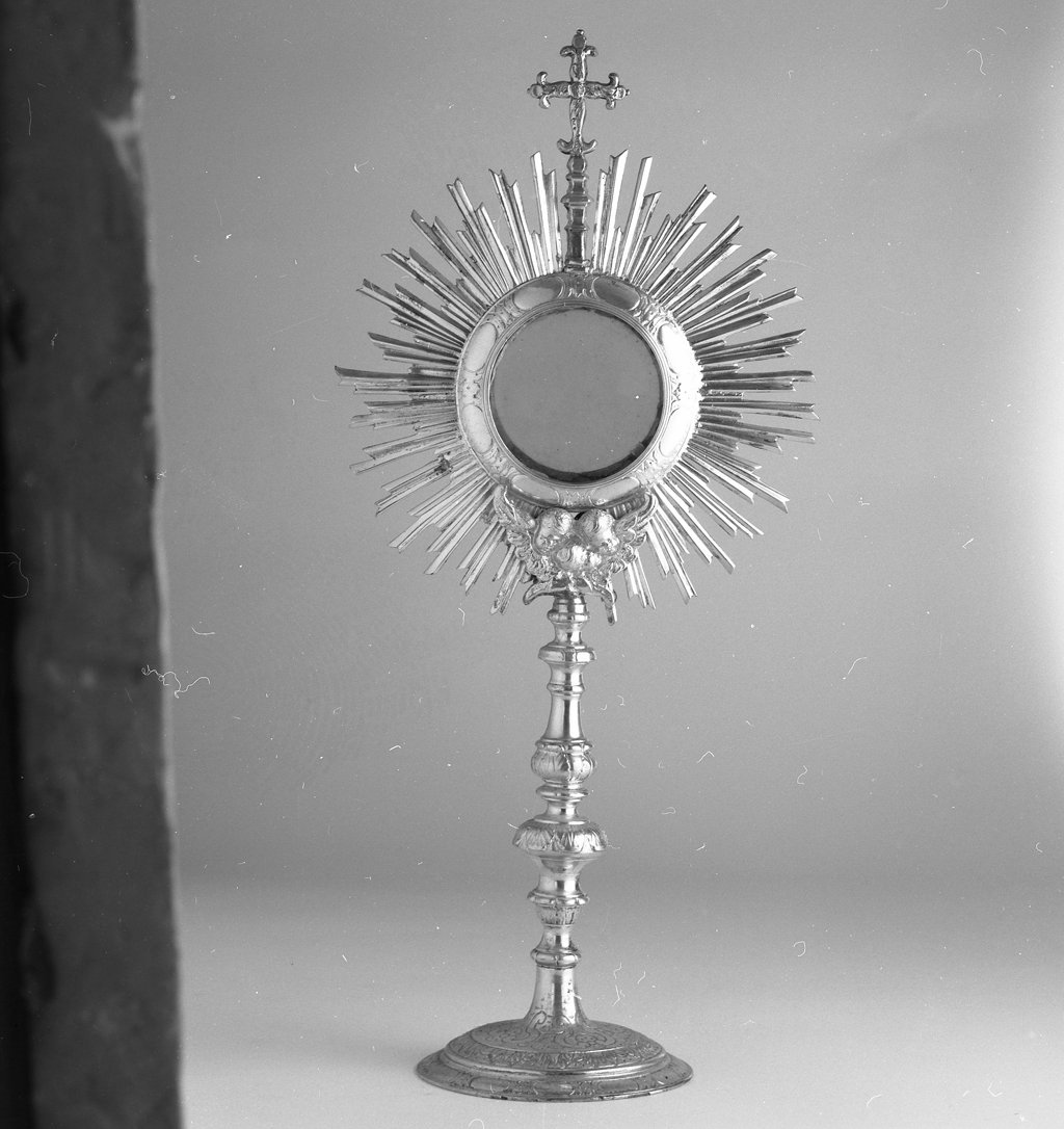 ostensorio - a raggiera - produzione toscana (prima metà sec. XX)
