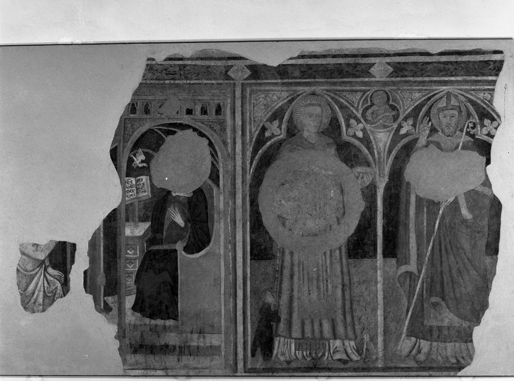 Annunciazione, San Nicola di Bari e Santo Stefano, Annunciazione (dipinto) - ambito tosco-umbro (ultimo quarto sec. XIV)
