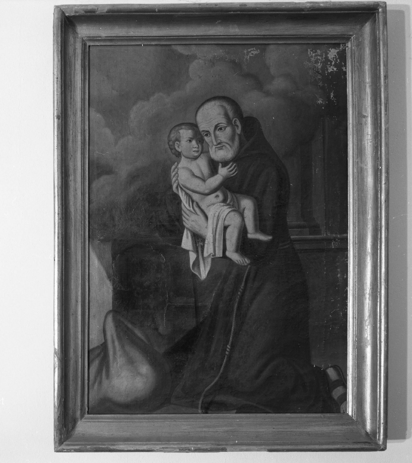 san Felice da Cantalice con il Bambino, San Felice da Cantalice con il Bambino (dipinto) - ambito toscano (sec. XIX)