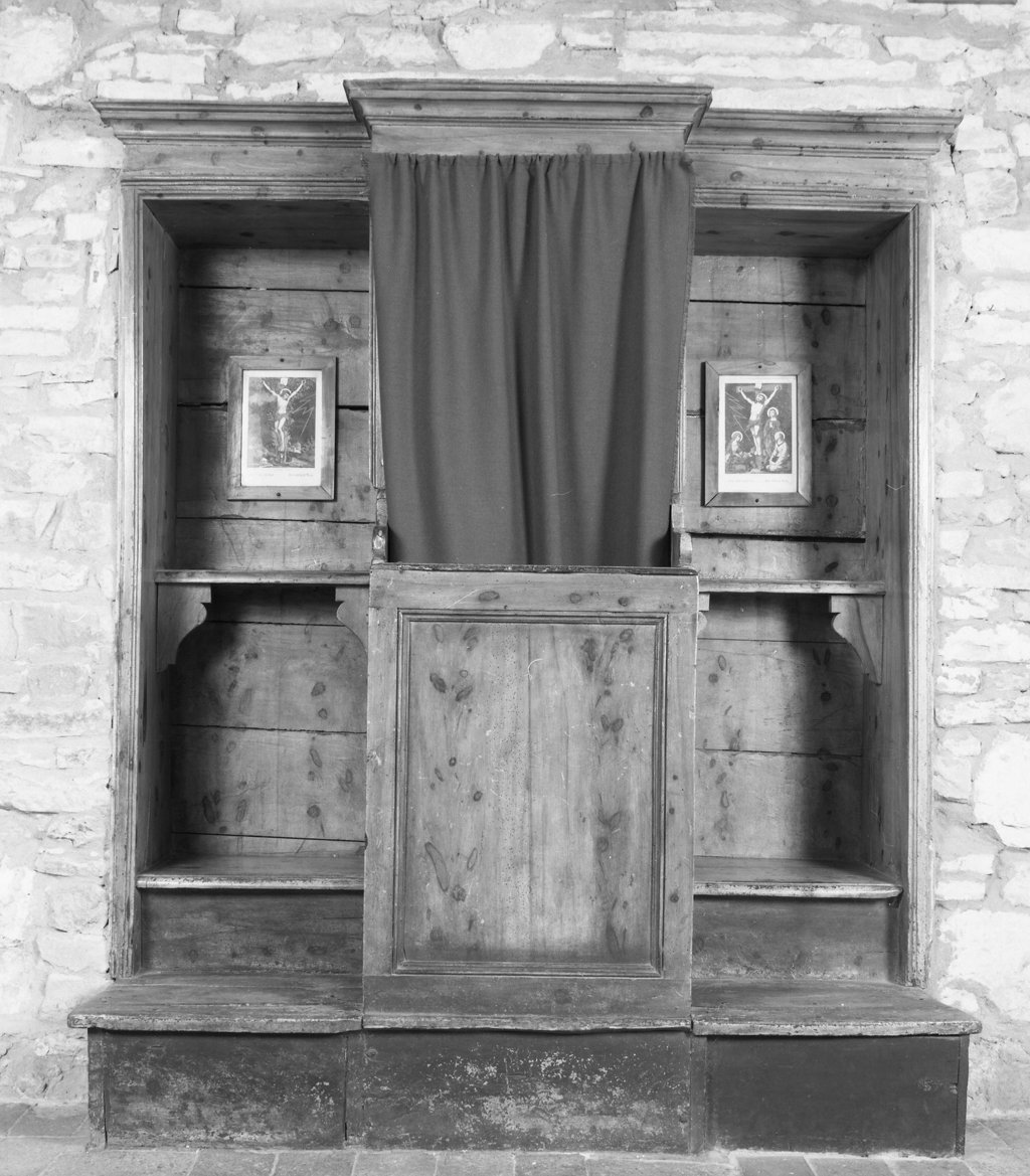 confessionale - produzione toscana (prima metà sec. XIX)